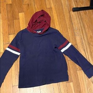 The Children's Place Blue and Red Hooded Sweater